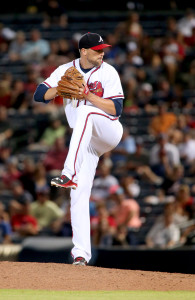 Jul 21, 2015; Atlanta, GA, USA; Atlanta Braves relief pitcher <a rel=