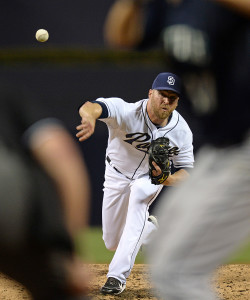 Jun 30, 2015; San Diego, CA, USA; San Diego Padres relief pitcher <a rel=