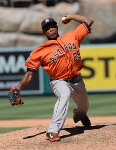 Sep 13, 2015; Anaheim, CA, USA; Houston Astros relief pitcher Tony Sipp (29) throws the ball in the eighth inning against the Los Angeles Angels at Angel Stadium of Anaheim. The The Astros won 5-3. Mandatory Credit: Jayne Kamin-Oncea-USA TODAY Sports