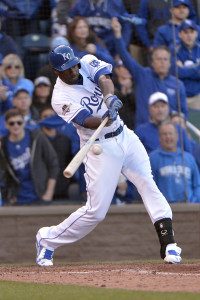 Oct 17, 2015; Kansas City, MO, USA; Kansas City Royals center fielder <a rel=