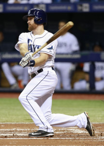 Twins Brian Dozier got a baseball stuck in the outfield padding