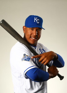 Feb 25, 2016; Surprise, AZ, USA; Kansas City Royals catcher Salvador Perez poses for a portrait during photo day at Surprise Stadium. Mandatory Credit: Mark J. Rebilas-USA TODAY Sports