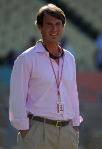 Jul 2, 2012; Los Angeles, CA, USA; Cincinnati Reds vice president of baseball operations Dick Williams before the game against the Los Angeles Dodgers at Dodger Stadium. Mandatory Credit: Kirby Lee/Image of Sport-USA TODAY Sports