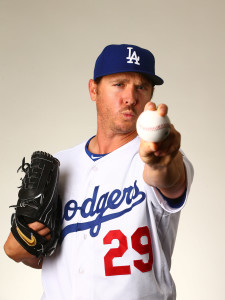 Feb 27, 2016; Glendale, AZ, USA; Los Angeles Dodgers pitcher Scott Kazmir poses for a portrait during photo day at Camelback Ranch. Mandatory Credit: Mark J. Rebilas-USA TODAY Sports