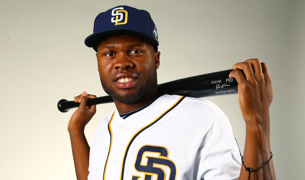 Outfielder Hunter Renfroe of the San Diego Padres poses for a