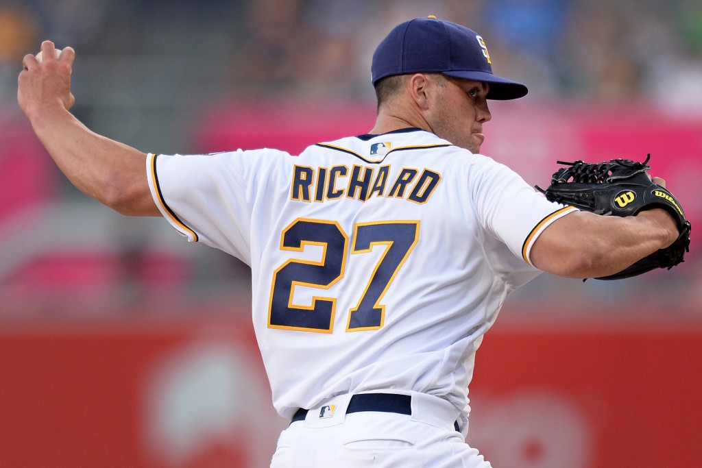 Clayton Richard of the San Diego Padres models the new road uniform News  Photo - Getty Images