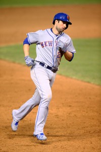 Aug 15, 2016; Phoenix, AZ, USA; New York Mets second baseman Neil Walker rounds the bases after hitting a solo home run in the ninth inning against the Arizona Diamondbacks at Chase Field. Mandatory Credit: Mark J. Rebilas-USA TODAY Sports