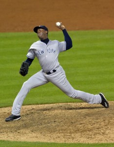 New relief pitcher Aroldis Chapman 'excited' to join contending Rangers team