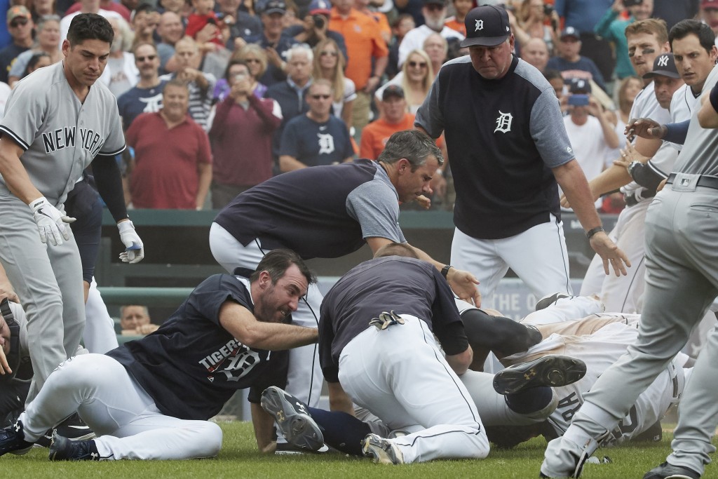 Image result for Suspensions Announced for the Tigers-Yankees Brawl