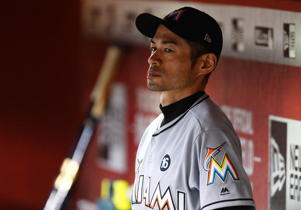 Majestic Miami Marlins Ichiro Suzuki #51 Baseball Jersey NEw Not