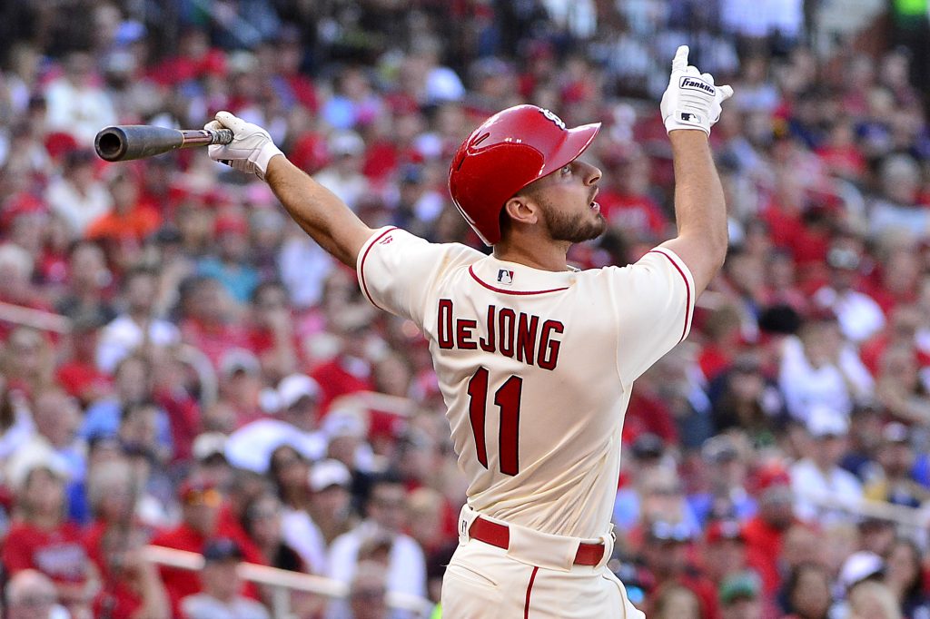 Cards power past Giants on homers by Bader, DeJong, Martinez