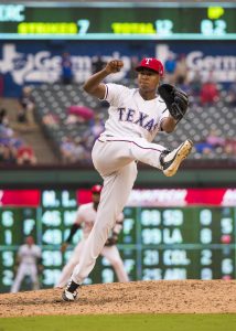 Rangers reliever Leclerc throws ball onto roof, tops Tigers – KXAN