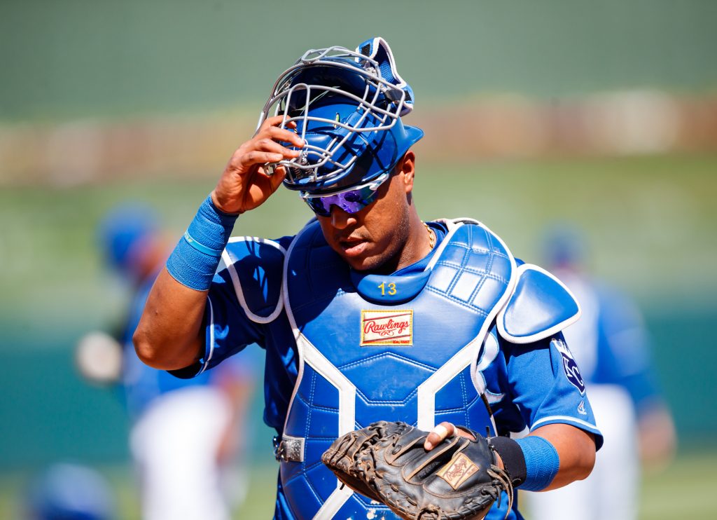 Royals catcher Salvador Perez out of Friday's lineup; Meibrys Viloria  headed to KC