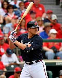 Austin Riley of the Atlanta Braves bats against the Detroit Tigers at