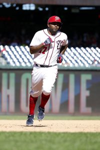 Washington Nationals first baseman Howie Kendrick smiles during