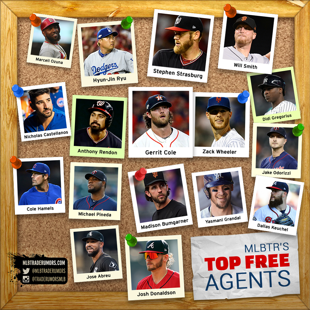 2019-20 Top 50 MLB Free Agents With Predictions - MLB Trade Rumors