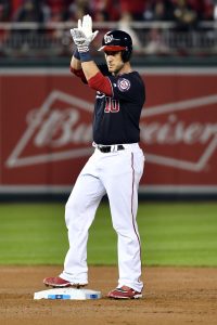 Yan Gomes Behind Plate with Umpire from Nationals vs. Gian…