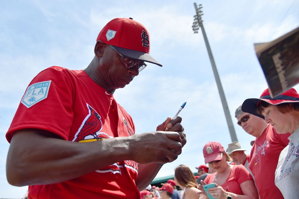 Cardinals coach Willie McGee returns home