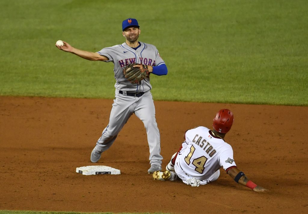 File:Mets Brian Dozier thrown out at second base from the