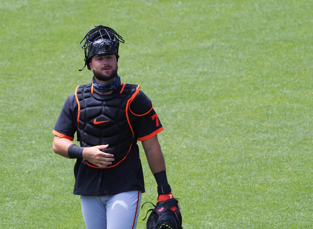 ATLANTA, GA - AUGUST 15: Atlanta Braves catcher Chadwick Tromp (60