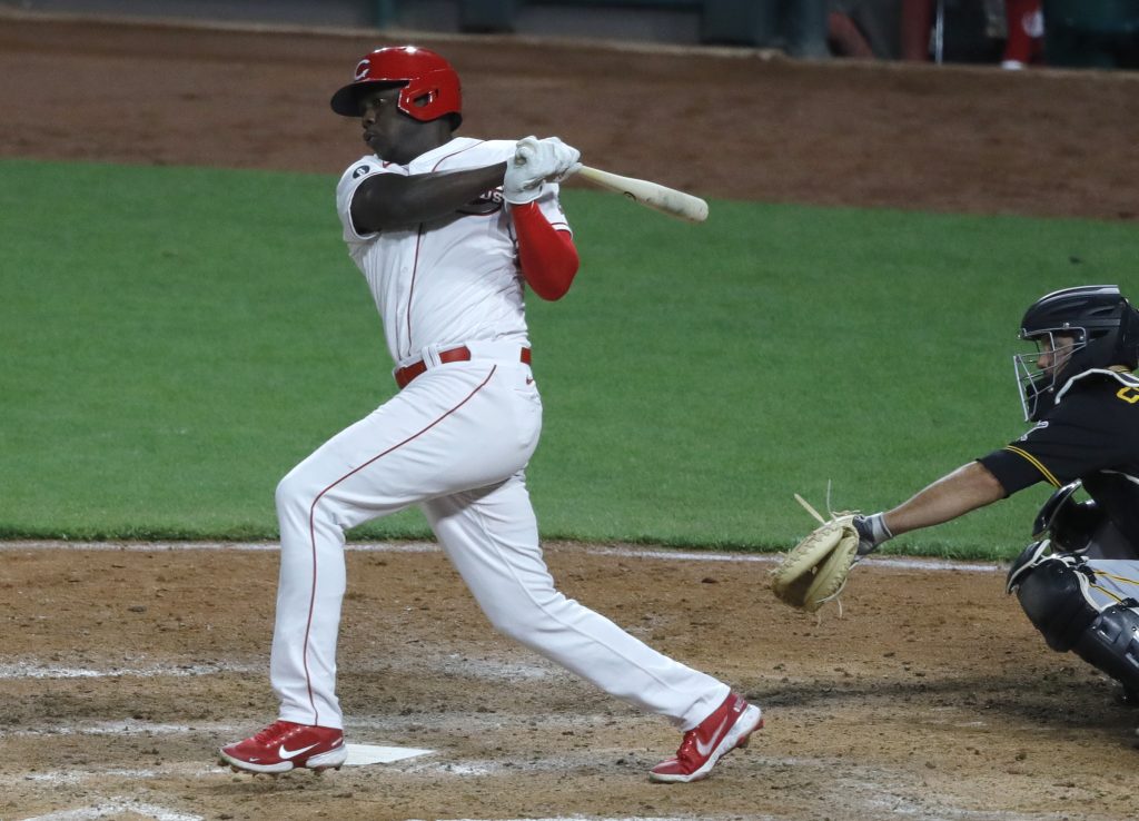 Aristides Aquino appreciates the support of his Cincinnati Reds