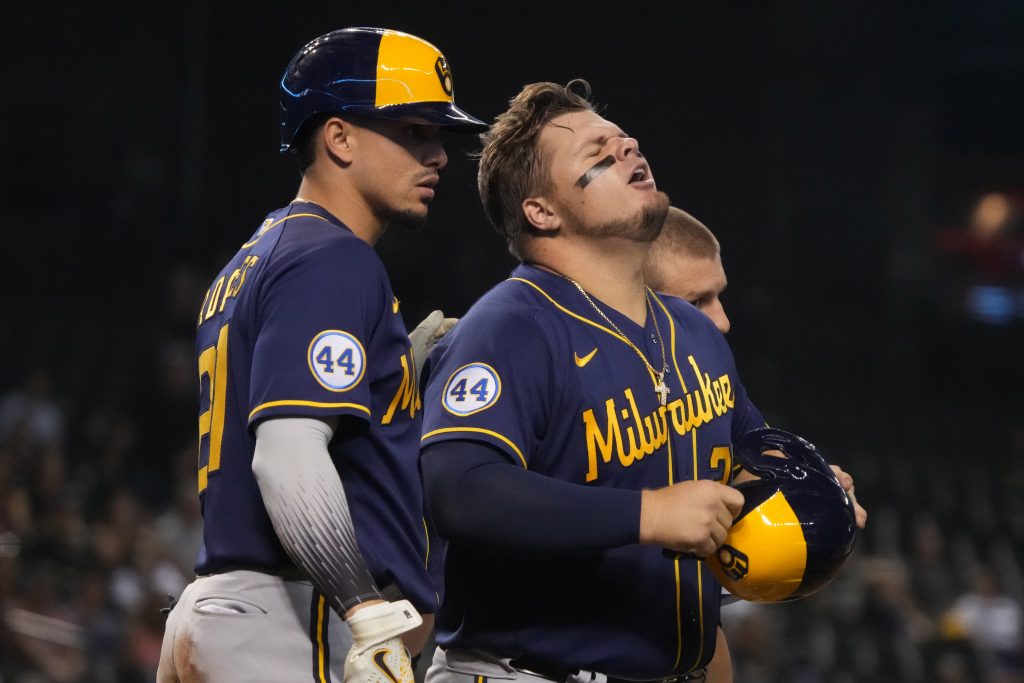Daniel Vogelbach contributing to Brewers on and off field
