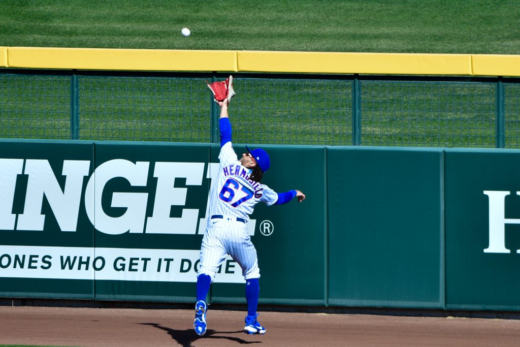 This is a 2021 photo of Michael Hermosillo of the Chicago Cubs