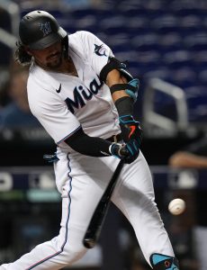 San Diego Padres catcher Jorge Alfaro during the fourth inning of