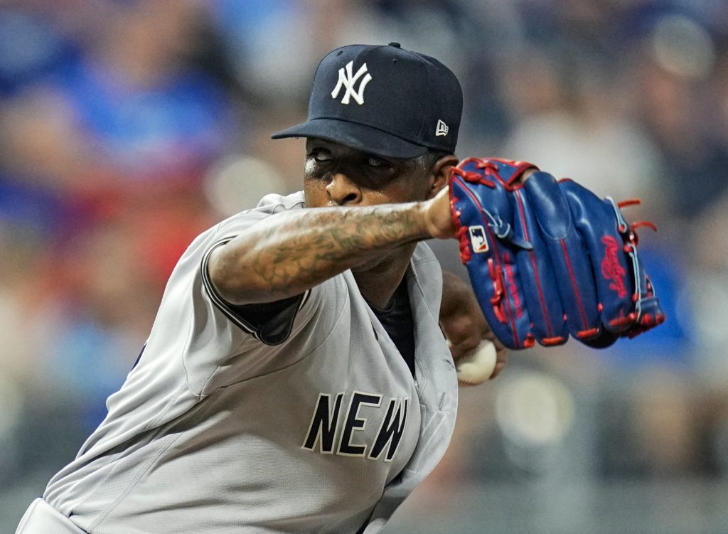 Aroldis Chapman is back with yankees mlb jersey wholesale the
