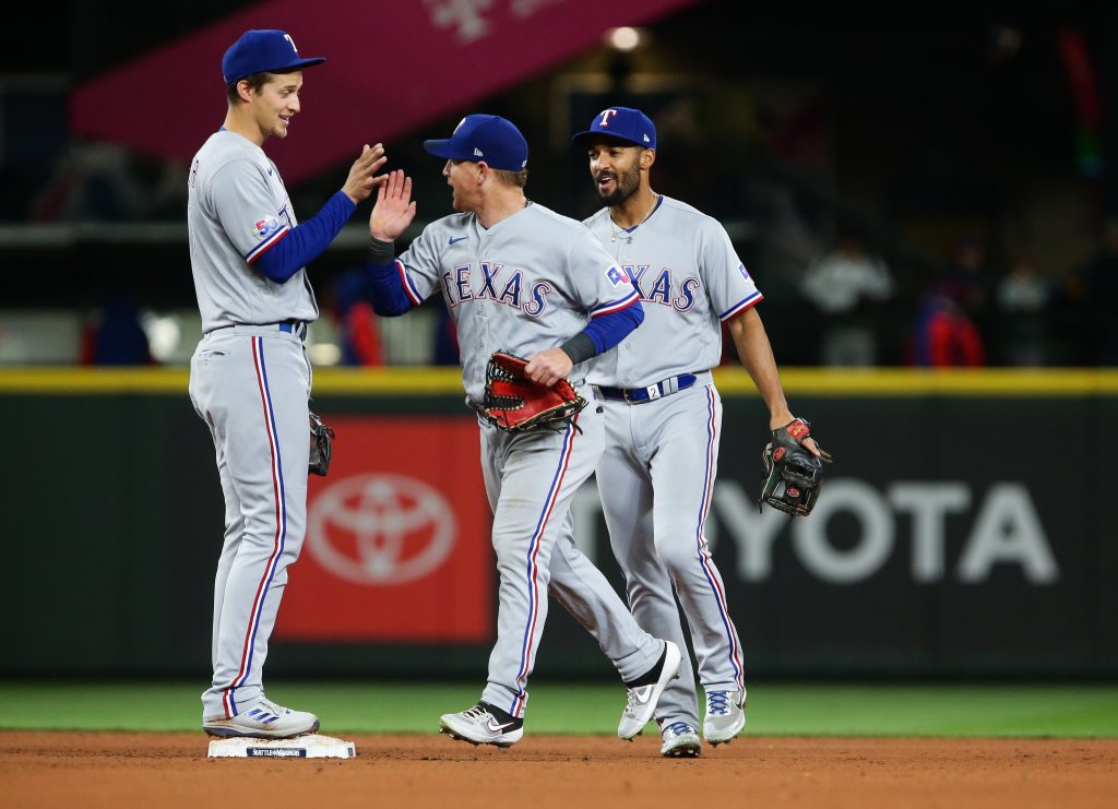 Marcus Semien Texas Rangers Unsigned Preparing to Bat Photograph