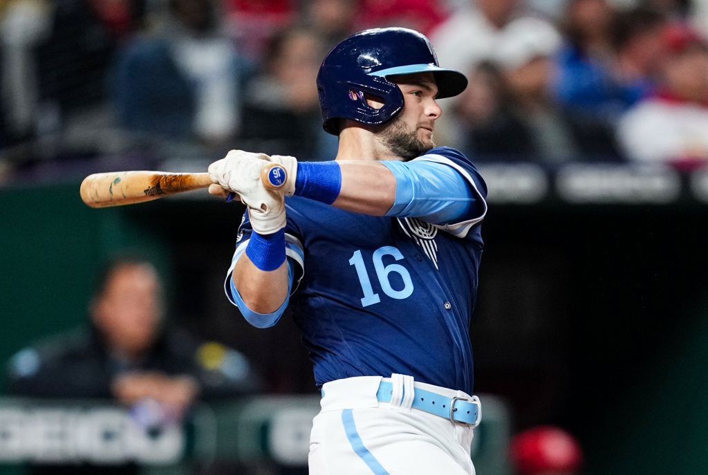 Andrew Benintendi introduced by Royals