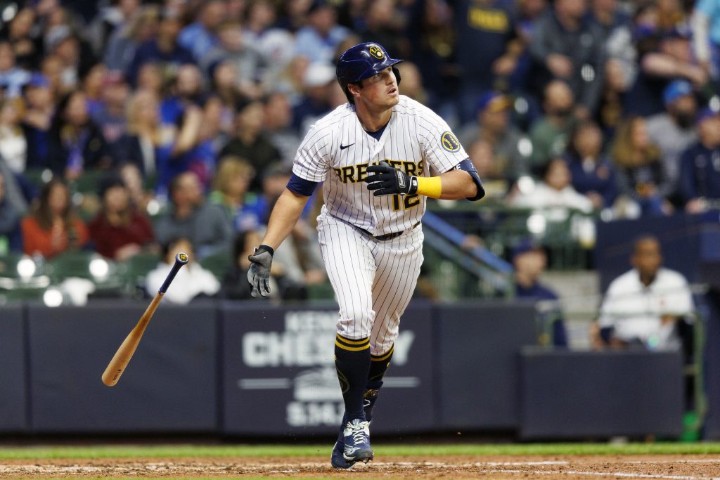 Brewers' Hunter Renfroe on learning new position, first base debut 