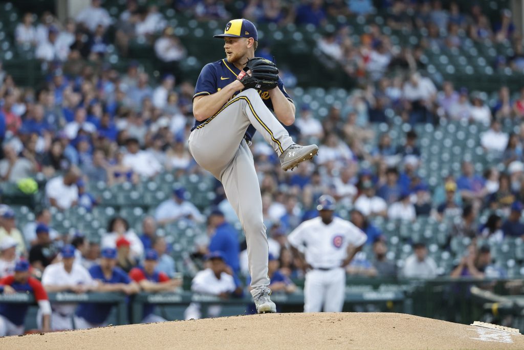 Lauer, Brewers beat Nationals 7-0 despite triple play