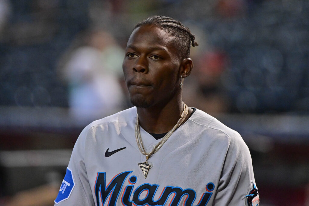 Miami Marlins' Jazz Chisholm Jr. faces player he was traded for