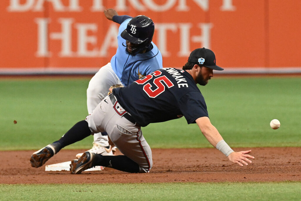 Tampa Bay Rays shortstop Osleivis Basabe against the Cleveland