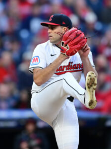 Matthew Boyd pitching for the Cleveland Guardians.