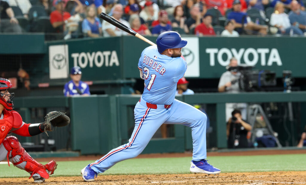 Rangers Place Jake Burger On 10-Day Injured List